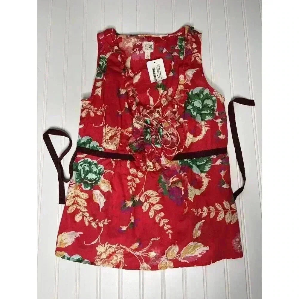 Anthropologie Edme & Esyllte Floral Sleeveless Top Sz 8 NEW. 607